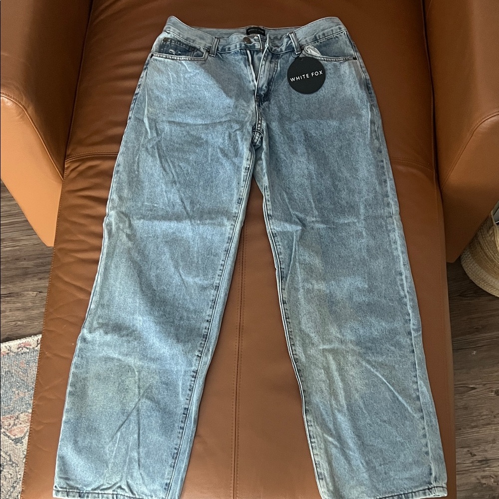 White Fox Boutique Blue Wide Leg Jeans